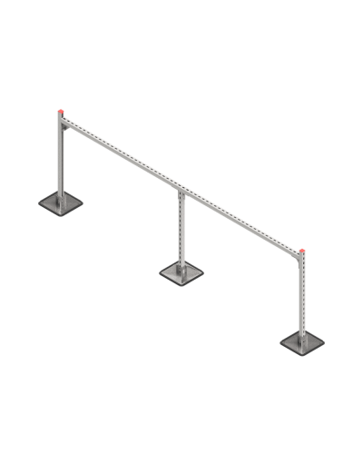 Опорная конструкция для горизонтальных прямоугольных воздуховодов и металлических лотков кабеленесущих систем TECHNORAPTOR STEELFOOT 3000х1000 КМ-профиль (KM-TR-STF-SSHRAD-3000-1000) в Первоуральске Системы видеонаблюдения Pintop.ru