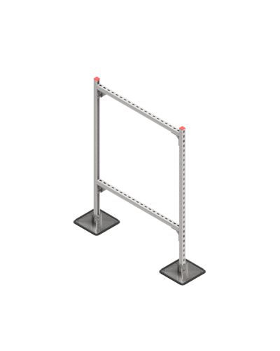 Опорная конструкция для горизонтальных прямоугольных воздуховодов и металлических лотков кабеленесущих систем TECHNORAPTOR STEELFOOT 1000х1500 КМ-профиль (KM-TR-STF-SSHRAD-1000-1500) в Первоуральске Системы видеонаблюдения Pintop.ru