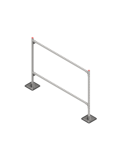 Опорная конструкция для горизонтальных прямоугольных воздуховодов и металлических лотков кабеленесущих систем TECHNORAPTOR STEELFOOT 2000х1500 КМ-профиль (KM-TR-STF-SSHRAD-2000-1500) в Первоуральске Системы видеонаблюдения Pintop.ru