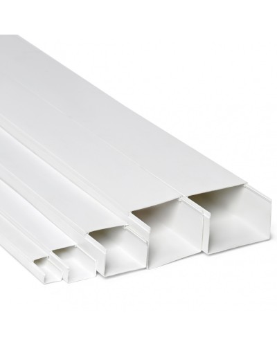 Кабель-канал 80x40x2000, двойной замок, белый (ПожТехКабель) в Первоуральске Кабель-канал Pintop.ru