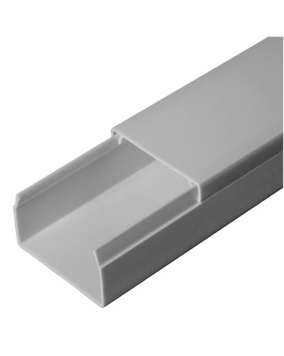 Кабель-канал серый RAL 7035 2-й замок в п/э 40х40 (60м/уп) Промрукав (PR03.0076) в Первоуральске Кабель-канал Pintop.ru