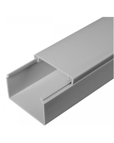Кабель-канал серый RAL 7035 2-й замок в п/э 60х40 (40м/уп) Промрукав (PR03.0077) в Первоуральске Кабель-канал Pintop.ru