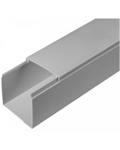 Кабель-канал серый RAL 7035 2-й замок в п/э 60х60 (24м/уп) Промрукав (PR03.0078) в Первоуральске Кабель-канал Pintop.ru