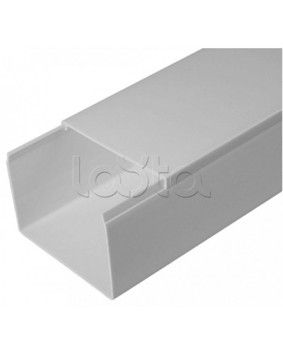 Кабель-канал серый RAL 7035 2-й замок в п/э 80х60 (18м/уп) Промрукав (PR03.0080) в Первоуральске Кабель-канал Pintop.ru