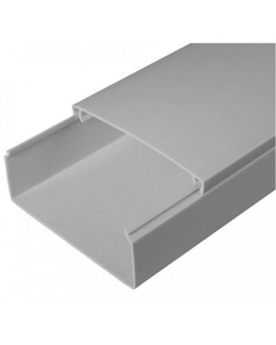 Кабель-канал серый RAL 7035 2-й замок в п/э 100х40 (24м/уп) Промрукав (PR03.0081) в Первоуральске Кабель-канал Pintop.ru