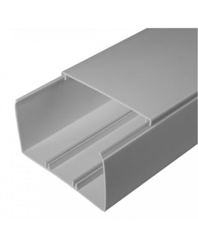 Кабель-канал серый RAL 7035 2-й замок в п/э 100х60 (16м/уп) Промрукав (PR03.0082) в Первоуральске Кабель-канал Pintop.ru