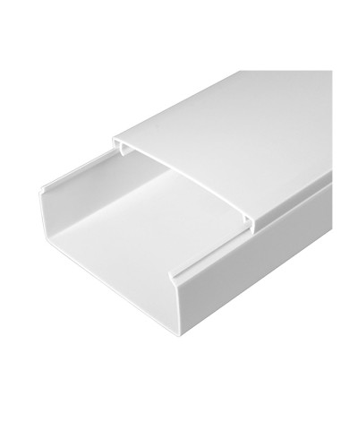 Кабель-канал белый 2-й замок в п/э 100х40 (24м/уп) Промрукав PR.0510041 в Первоуральске Кабель-канал Pintop.ru