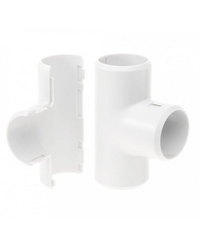 Тройник разборный белый д25 (30шт/300шт уп/кор) Промрукав (PR.07325б) в Первоуральске Повороты, муфты, тройники Pintop.ru