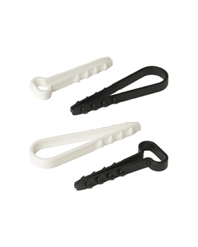 Дюбель-хомут для плоского кабеля 5-10 мм черный (10шт) Промрукав (PR08.6958) в Первоуральске Крепеж: Дюбели, шурупы, саморезы Pintop.ru