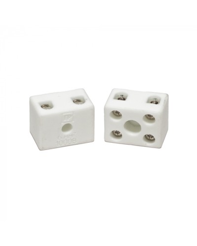 Клемма керамическая латунь 6 мм² 2 пары контактов с крепежным отверстием (5 шт/уп) Промрукав (PR08.7163) в Первоуральске Аксессуары для кабель-канала Pintop.ru