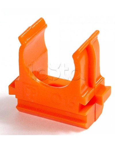 Крепёж-клипса для труб АБС-пластик оранжевая д20 в малой упаковке (10шт/1000шт уп/кор) Промрукав (PR13.0067) в Первоуральске Держатели, клипсы, скобы Pintop.ru