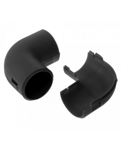 Соединитель угловой разборный черный д16 (5шт/700шт уп/кор) Промрукав (PR13.0173) в Первоуральске Повороты, муфты, тройники Pintop.ru