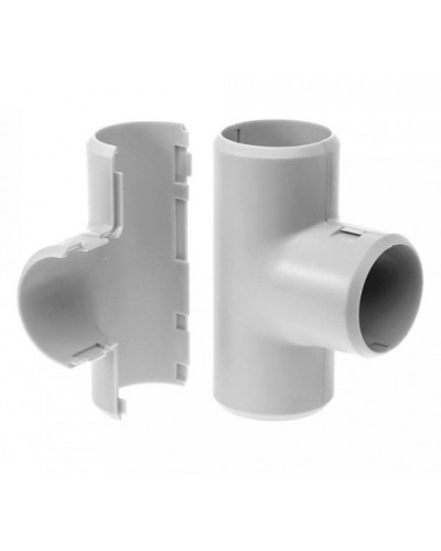 Тройник разборный д16 безгалогенный (HF) атмосферостойкий серый (70шт/700шт уп/кор) Промрукав (PR13.0364) в Первоуральске Повороты, муфты, тройники Pintop.ru