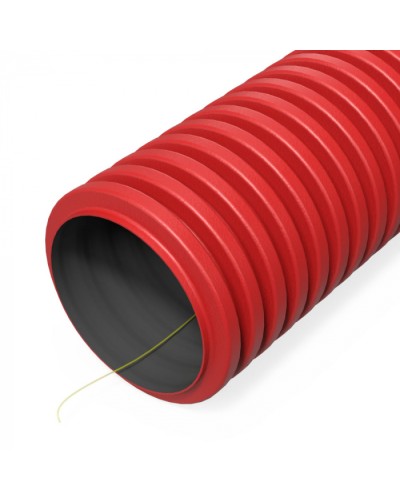 Труба гофр. двуст. ПНД гибкая тип 1250 (SN49) с/з красная d63 мм (100м/200м уп/пал) Промрукав (PR15.00978) в Первоуральске Труба гофрированная Pintop.ru