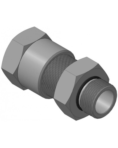 Кабельный ввод для бронированного кабеля с уплотнением внутренней оболочки кабеля резьбой G3/4, внешним диаметром кабеля D=18-22 мм и проходным диаметром кабеля d=8-12 мм Спектрон КВБ-22/12-М-G3/4 в Первоуральске Аксессуары для кабель-канала Pintop.ru