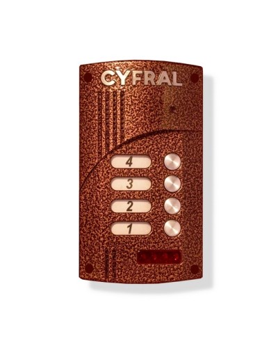 Блок вызова видеодомофона на 4 абонента со встроенным коммутатором Цифрал M-4.1M/VC в Первоуральске Блоки вызова многоабонентные Pintop.ru