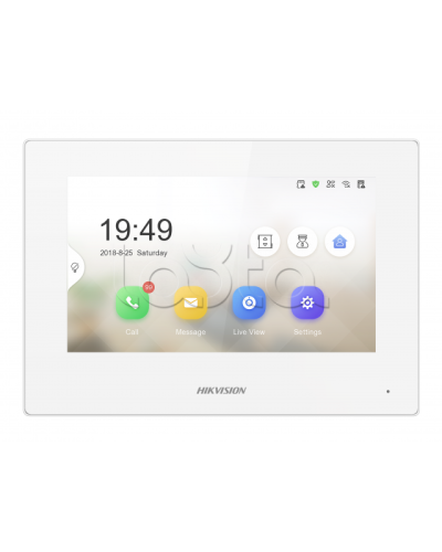 IP видеодомофон сенсорный Hikvision DS-KH6320-LE1/White(B) в Первоуральске Абонентские IP устройства Pintop.ru