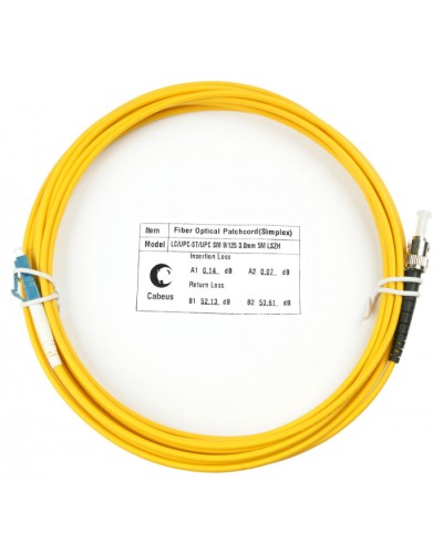 Шнур оптический simplex LC-ST 9/125 sm 15м LSZH Cabeus FOP(s)-9-LC-ST-15m в Первоуральске Патч-корды оптические Pintop.ru