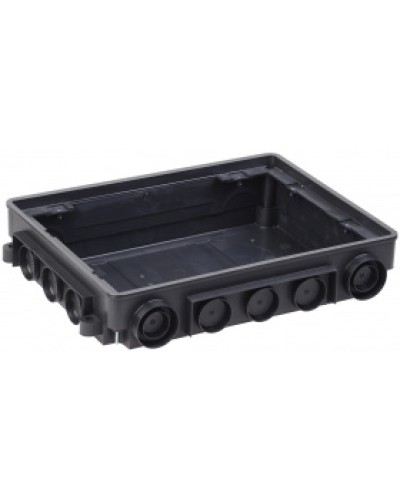 IEK Коробка напольная ONFLOOR 12 модулей (KNU-12-PA-9011) в Первоуральске Аксессуары для кабель-канала Pintop.ru