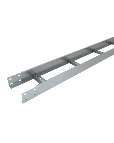 Лоток лестничный 80х500х1,2 L2500 мм Быстрый монтаж КМ-Профиль (LLS80-500-1.2-2500) в Первоуральске Кабельные лотки Pintop.ru