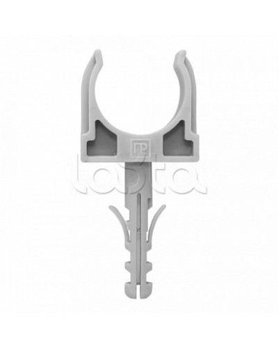 Крепеж-клипса с дюбелем серая д16 (100шт/1500шт уп/кор) Промрукав (PR13.0295) в Первоуральске Держатели, клипсы, скобы Pintop.ru