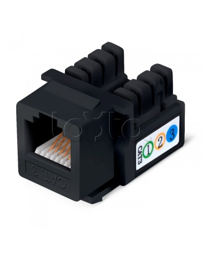 Вставка Cabeus KJ-RJ12-90-BK в Первоуральске Модули Keystone Pintop.ru