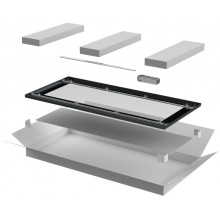 ITK LINEA E Дверь стеклянная 600мм шкафа 42U чер. (LE05-42U6X-DR)