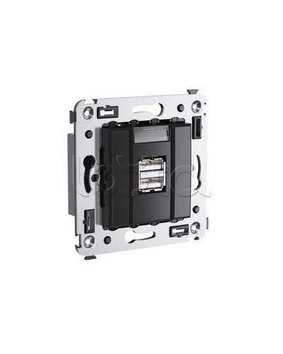 Устройство зарядное Avanti, Черный квадрат DKC 4402543 в Первоуральске Блоки розеток Pintop.ru