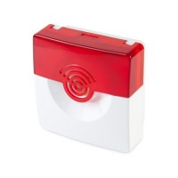 Оповещатель светозвуковой Рубеж ОПОП 124-7 12В (корпус бело/красный)