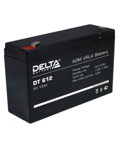 Аккумулятор свинцово-кислотный Delta DT 612 в Первоуральске Электротехническое оборудование Pintop.ru