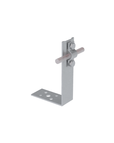 Угловой держатель болтовой для прутка Ø 5-10 мм H150 мм CU КМ-Профиль (UDB-H150-D5-10 CU) в Первоуральске Монтажные материалы Pintop.ru