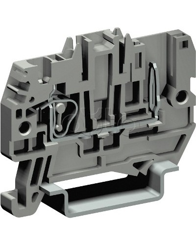 Пружинная проходная клемма со штыревым контактом. Серая. 2,5 кв. мм. DKC ZHVP300GR-RET в Первоуральске Аксессуары для лотков Pintop.ru