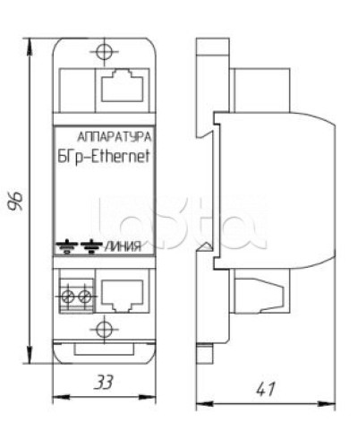 Устройство защиты от импульсных перенапряжений Forteza Блок БГр-Ethernet-PoE в Первоуральске Устройства защиты операционных процессоров (ОПС) Pintop.ru