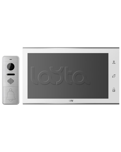 Комплектвидеодомофона CTV-DP4105AHD (белый) в Первоуральске Комплекты домофонов Pintop.ru