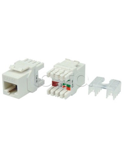 Вставка Keystone Jack RJ-45(8P8C) Hyperline KJ8-8P8C-C5e-180-WH в Первоуральске Модули Keystone Pintop.ru