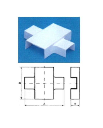 Х-переходник 60x22 на 24x14 TWT TWT-CT60/24-XT-WH в Первоуральске Аксессуары для кабель-канала Pintop.ru