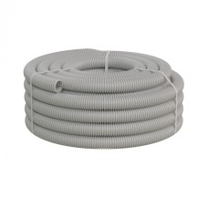 Труба ПНД-FRUF гофрир. тяжелая, с зондом, без галогена, трудногорючая, атмосферостойкая,цвет серый, диам. 40мм (20м) Экопласт (21140HFR-UF)