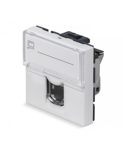 Модуль Keystone Jack RJ-45(8P8C), 180 градусов, категория 6a, экранированная Cabeus (KJ-RJ45-Cat.6a-SH-180T-FP-L-45) в Первоуральске Модули Keystone Pintop.ru