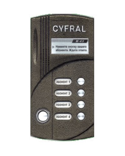 Блок вызова видеодомофона на 4 абонентов Цифрал M-4M/TVС в Первоуральске Блоки вызова многоабонентные Pintop.ru