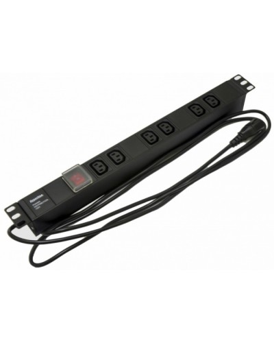 Блок розеток Hyperline SHE19-6IEC-S-2.5IEC в Первоуральске Блоки розеток Pintop.ru