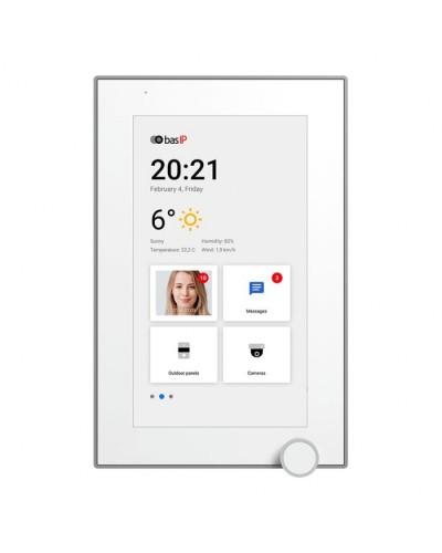 IP-видеодомофон BAS-IP AZ-07L WHITE в Первоуральске Абонентские IP устройства Pintop.ru