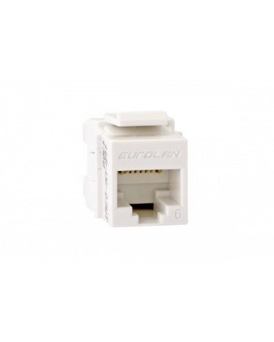 Вставка Keystone RJ45, кат. 6, неэкран. Eurolan (16B-U6-03WT) в Первоуральске Коннекторы Pintop.ru