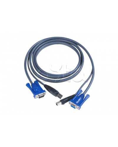 КВМ-кабель с интерфейсами USB, VGA (3м) ATEN 2L-5003U в Первоуральске Видеоусилители, Модуляторы, Делители Pintop.ru
