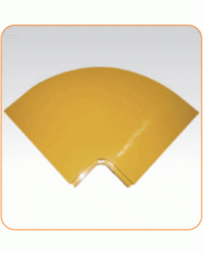 Крышка горизонтального поворота 90° оптического лотка 120 мм, желтая LANMASTER LAN-OT120-HC90C в Первоуральске Аксессуары для кабель-канала Pintop.ru