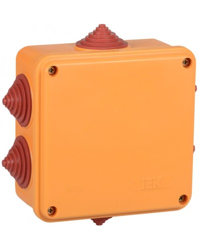 Коробка распаячная огнестойкая ПС 100х100х50мм 6P 4мм2 IP55 6 вводов IEK (UKF30-100-100-050-6-4-09) в Первоуральске Распределительные коробки Pintop.ru