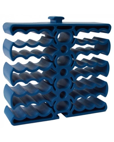 Кабельная гребенка на 24 кабеля, синяя LANMASTER (LAN-CCLP24-BL) в Первоуральске Аксессуары для стоек и шкафов Pintop.ru