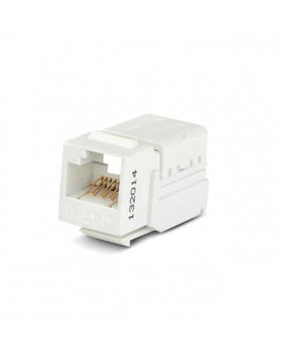 Вставка Keystone Jack RJ-45(8P8C) Hyperline KJNE-8P8C-C6-90-WH в Первоуральске Модули Keystone Pintop.ru