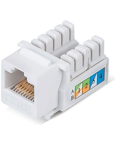 Модуль Keystone Jack RJ-45(8P8C), UTP неэкранированный, CAT 6, тип 90 градусов, белый REXANT PRO 02-0254 в Первоуральске Модули Keystone Pintop.ru