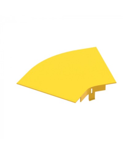 Крышка горизонтального поворота 45° оптического лотка 120 мм, желтая LANMASTER (LAN-OT120-HC45C) в Первоуральске Аксессуары для лотков Pintop.ru