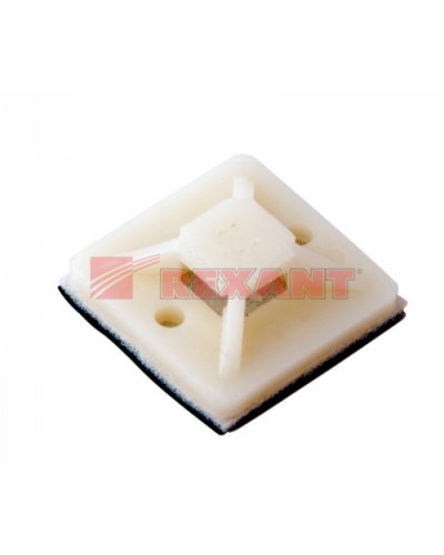 Площадка самоклеющаяся 20 х 20 мм 100 шт (10шт/уп) REXANT 07-2020 в Первоуральске Стяжки-хомуты Pintop.ru